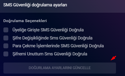 Doğrulama Seçenekleri