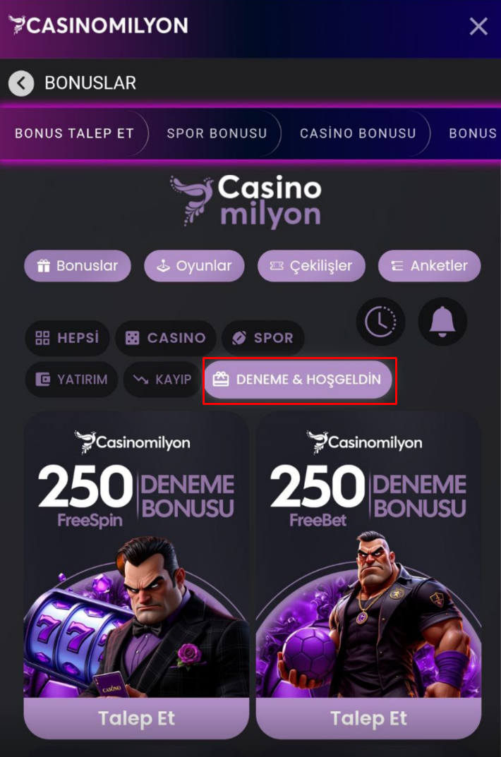Kayıt İşlemi Sonrasında Nasıl Bonus Talep Ederim?